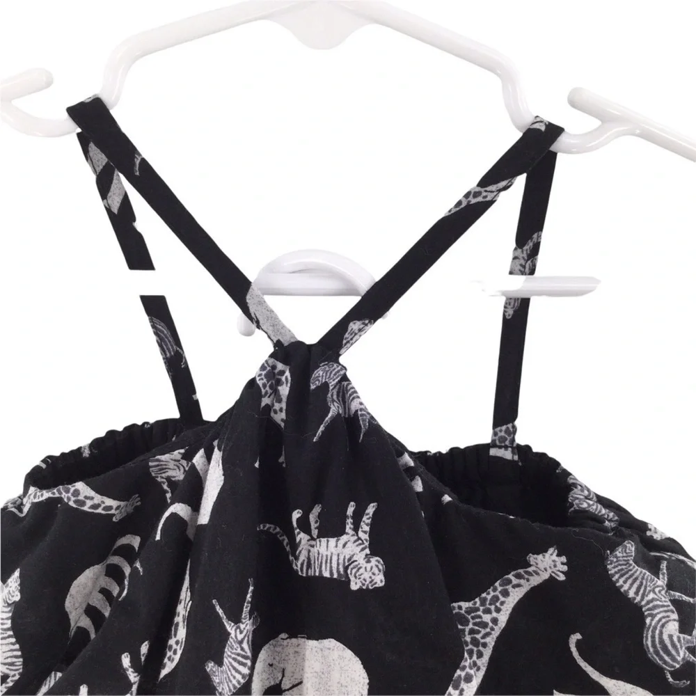 Old Navy Girl's Animal Black‎ and White Safari Dress
